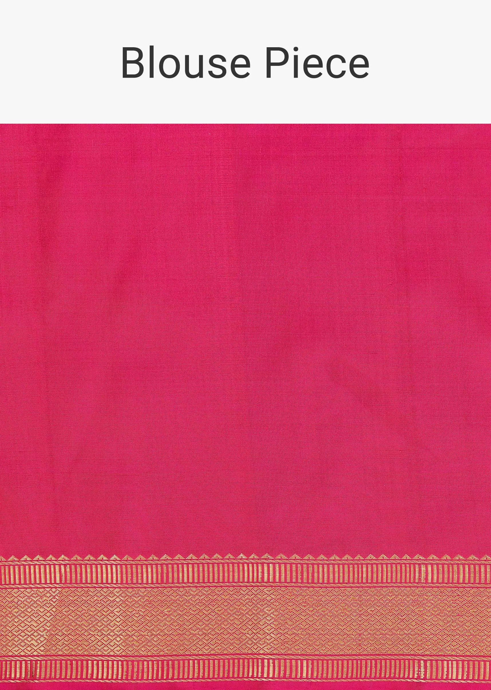 Azalea Pink Silk Saree In Zari Woven Border With Paithani Pallu And Unstitched Blouse