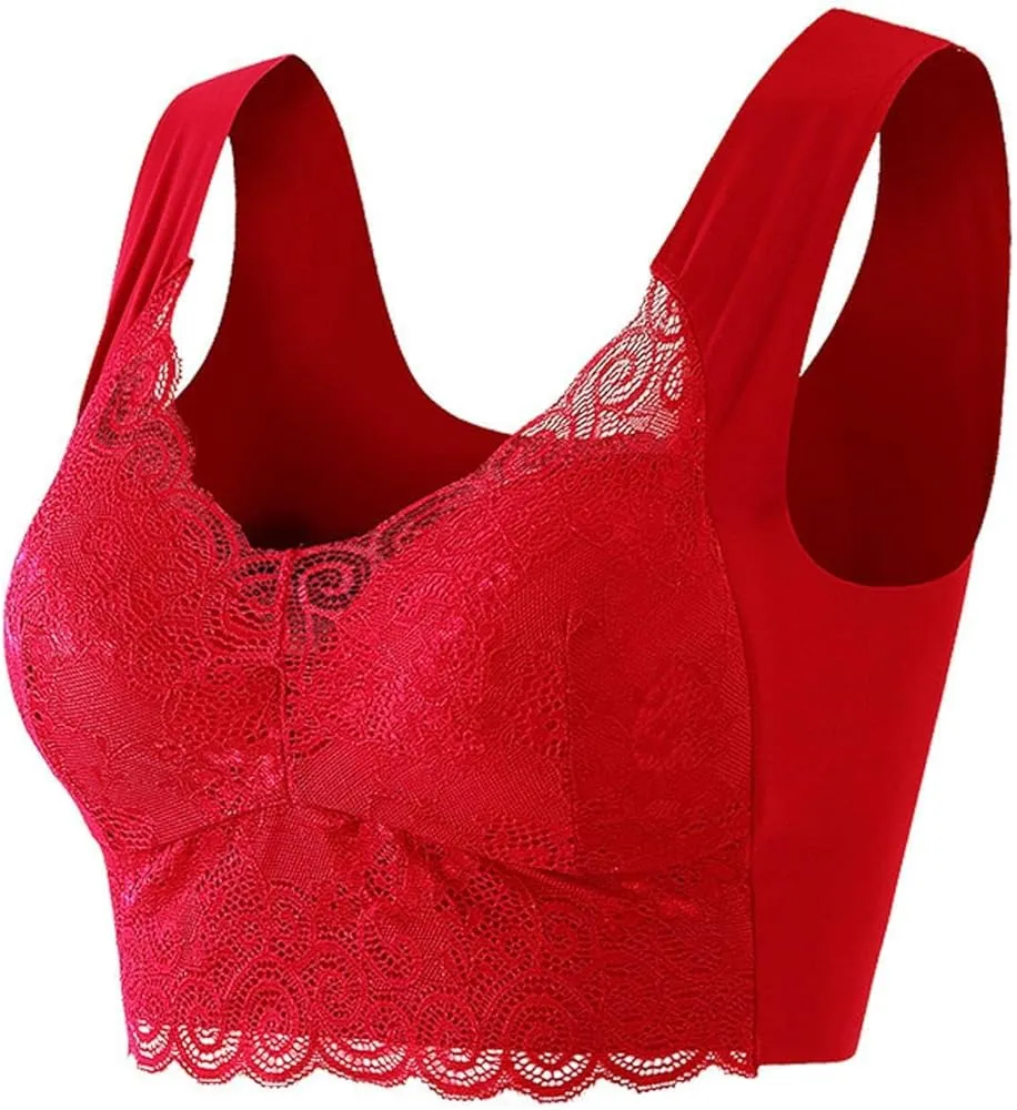 Bras for Women Corset Lace Bras No Underwire Push Up Bra Sexy Racerback Wireless  Sports Bra   914526