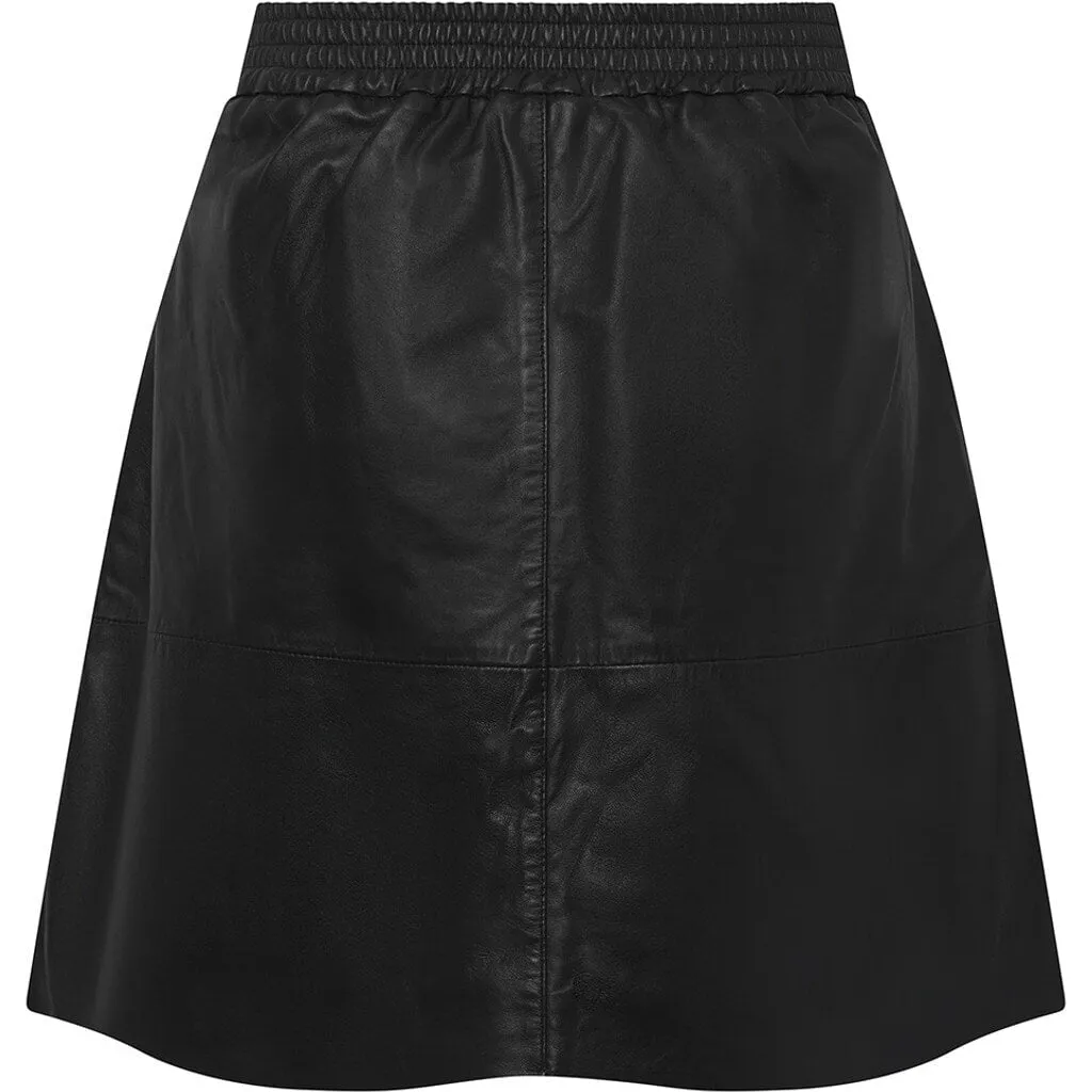 Camilla short leather skirt / 51238 - Black (Nero)