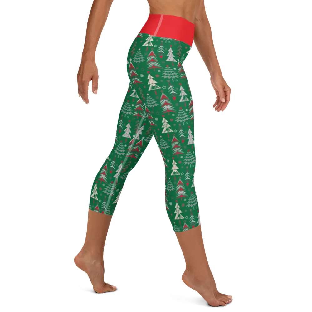 Christmas Tree Capri Leggings
