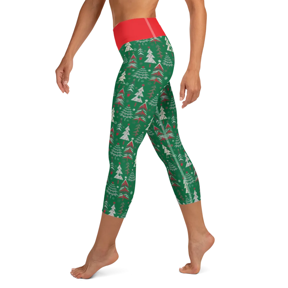 Christmas Tree Capri Leggings