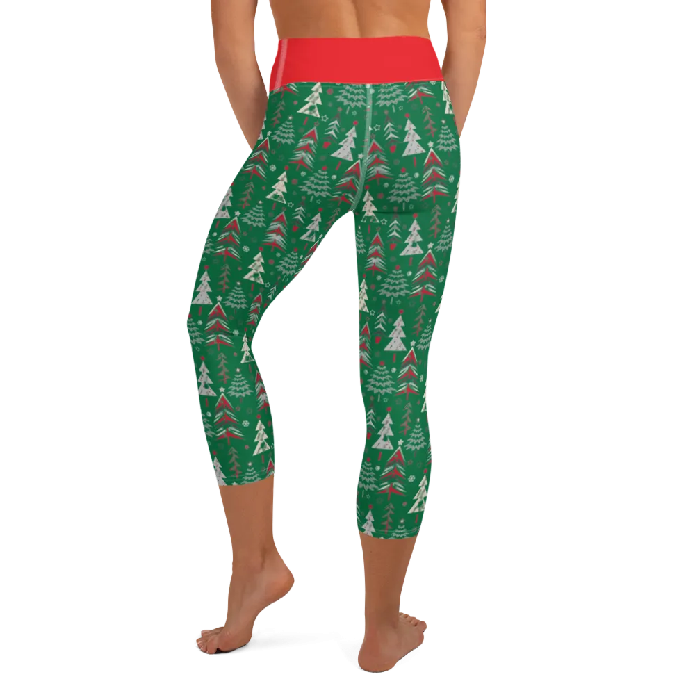 Christmas Tree Capri Leggings