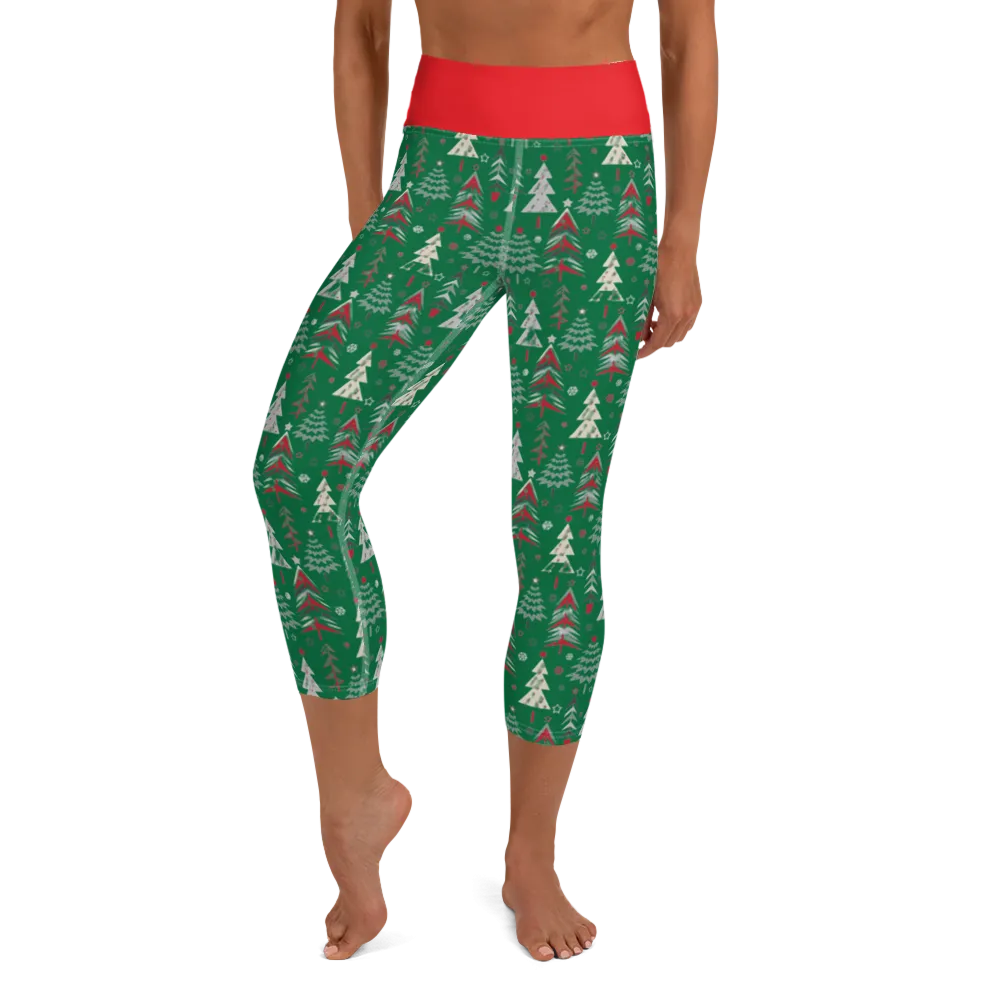 Christmas Tree Capri Leggings