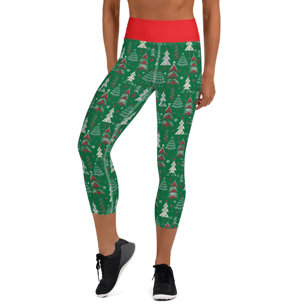 Christmas Tree Capri Leggings