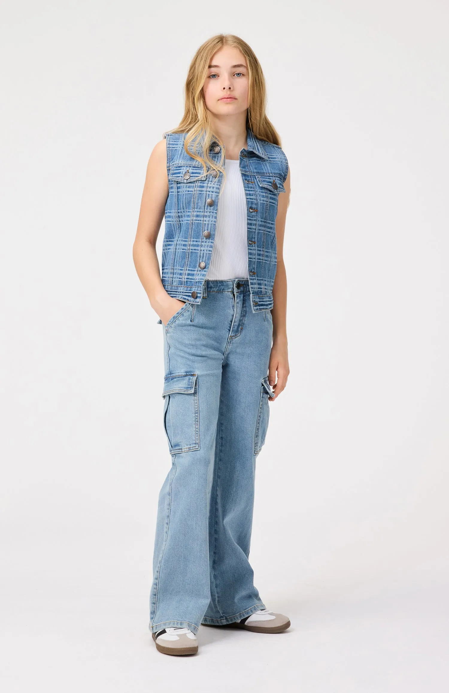 Distressed Cargo Jeans