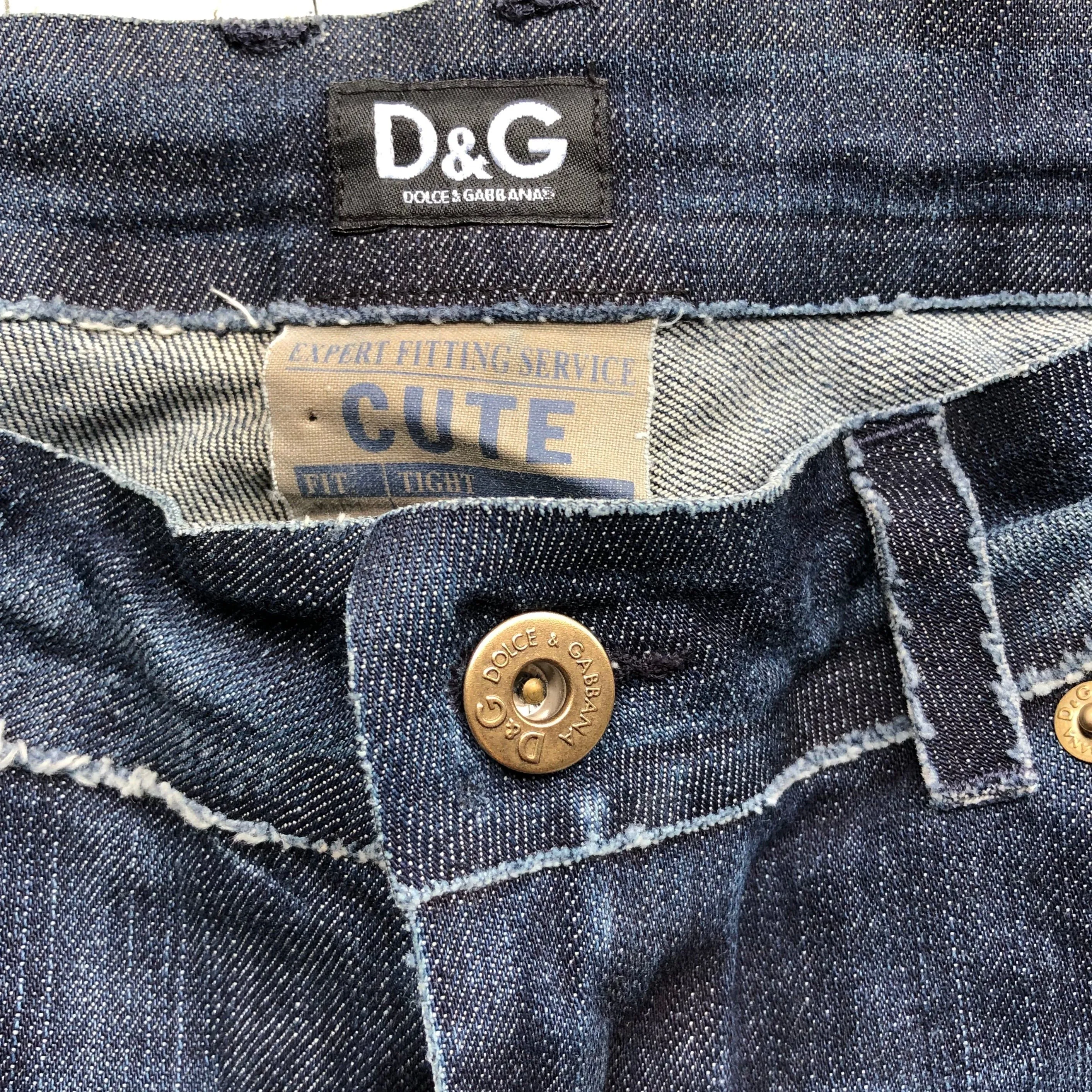 Dolce & Gabbana D&G Raw Seam 'Cute' Jeans - Size 28