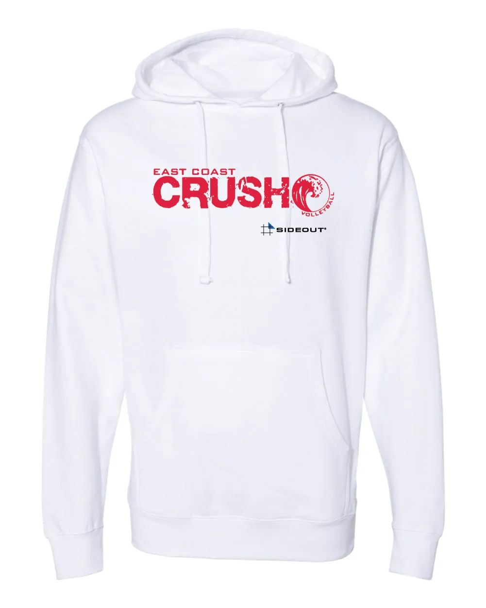East Coast Crush Unisex White Hooded Sweatshirt