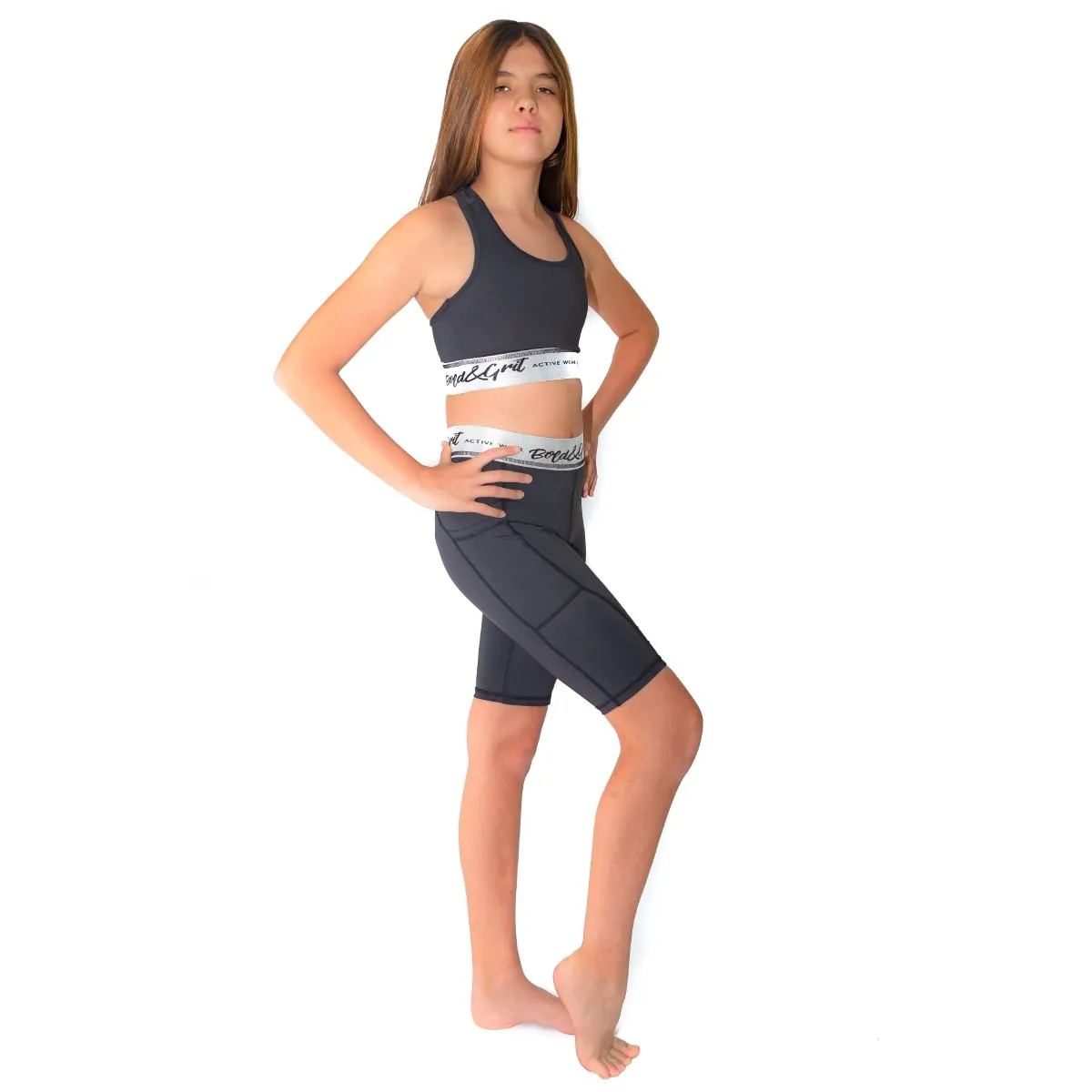 GIRLS' BELIEVE RACERBACK SPORTS BRA
