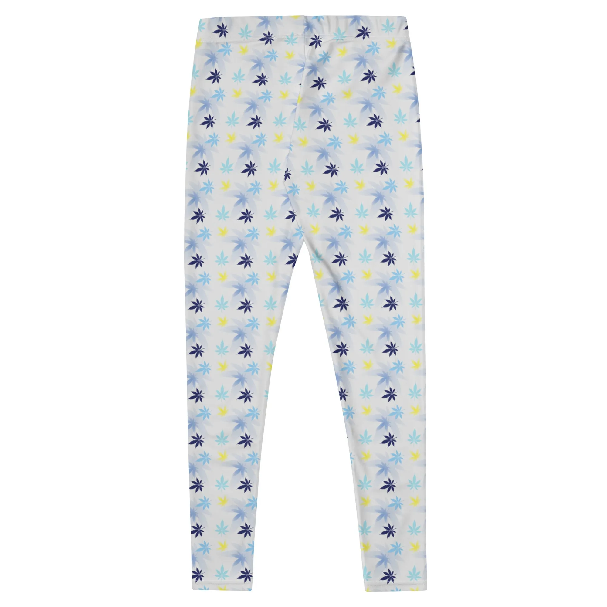 Gray Weed Floral Leggings