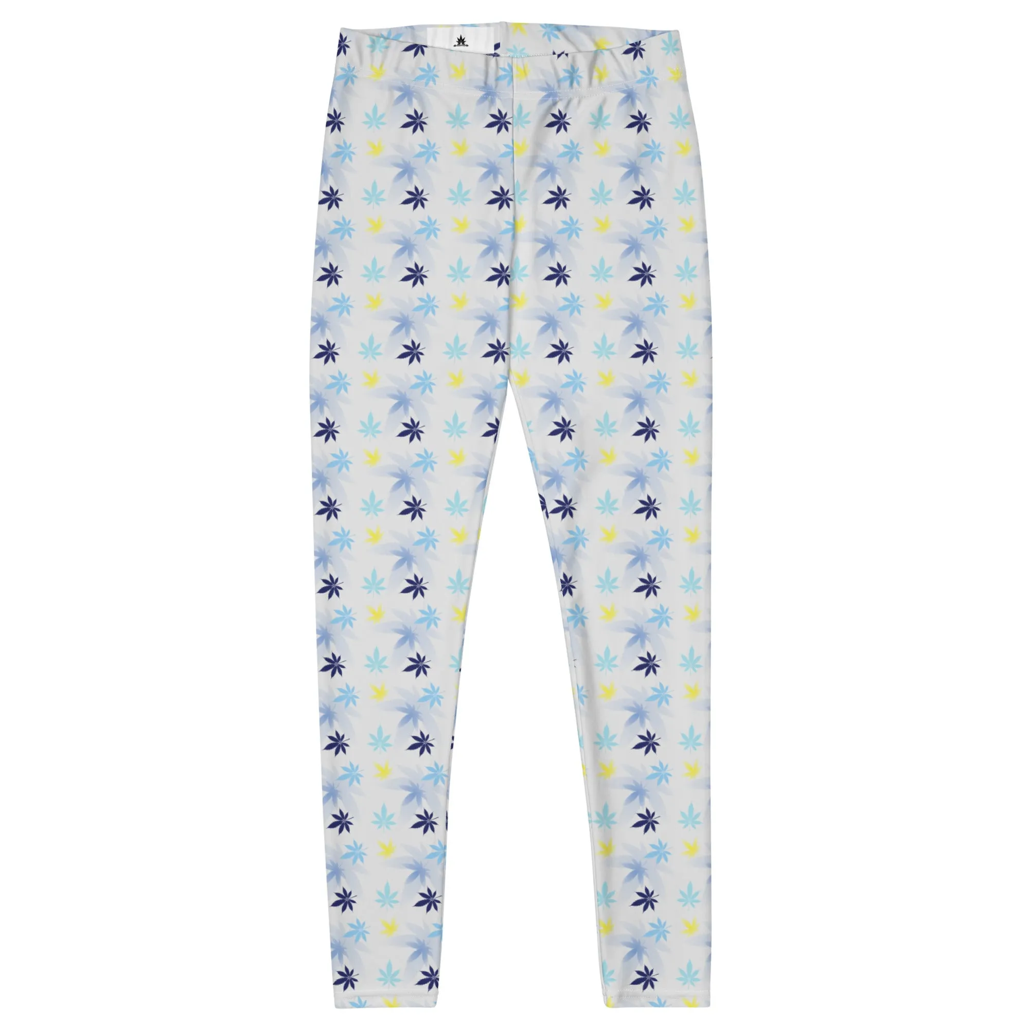 Gray Weed Floral Leggings