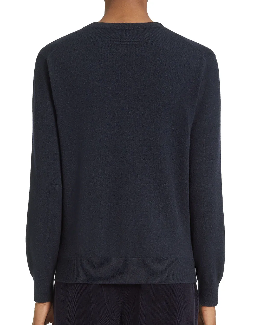 Navy Oasi Cashmere Crewneck Sweater