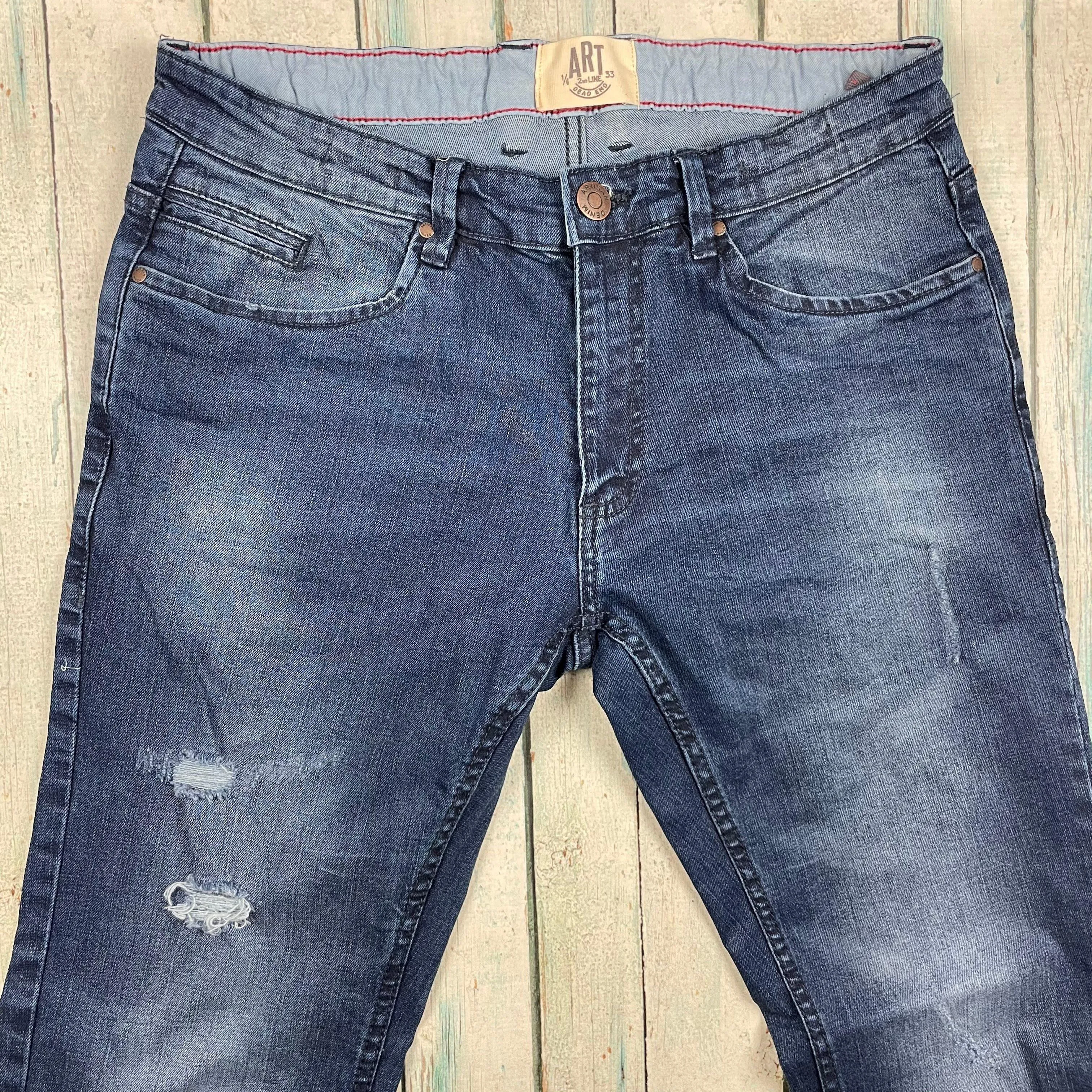 Piazza Italiaman Distressed  Slim Fit Jeans - Size 46 It or 30"