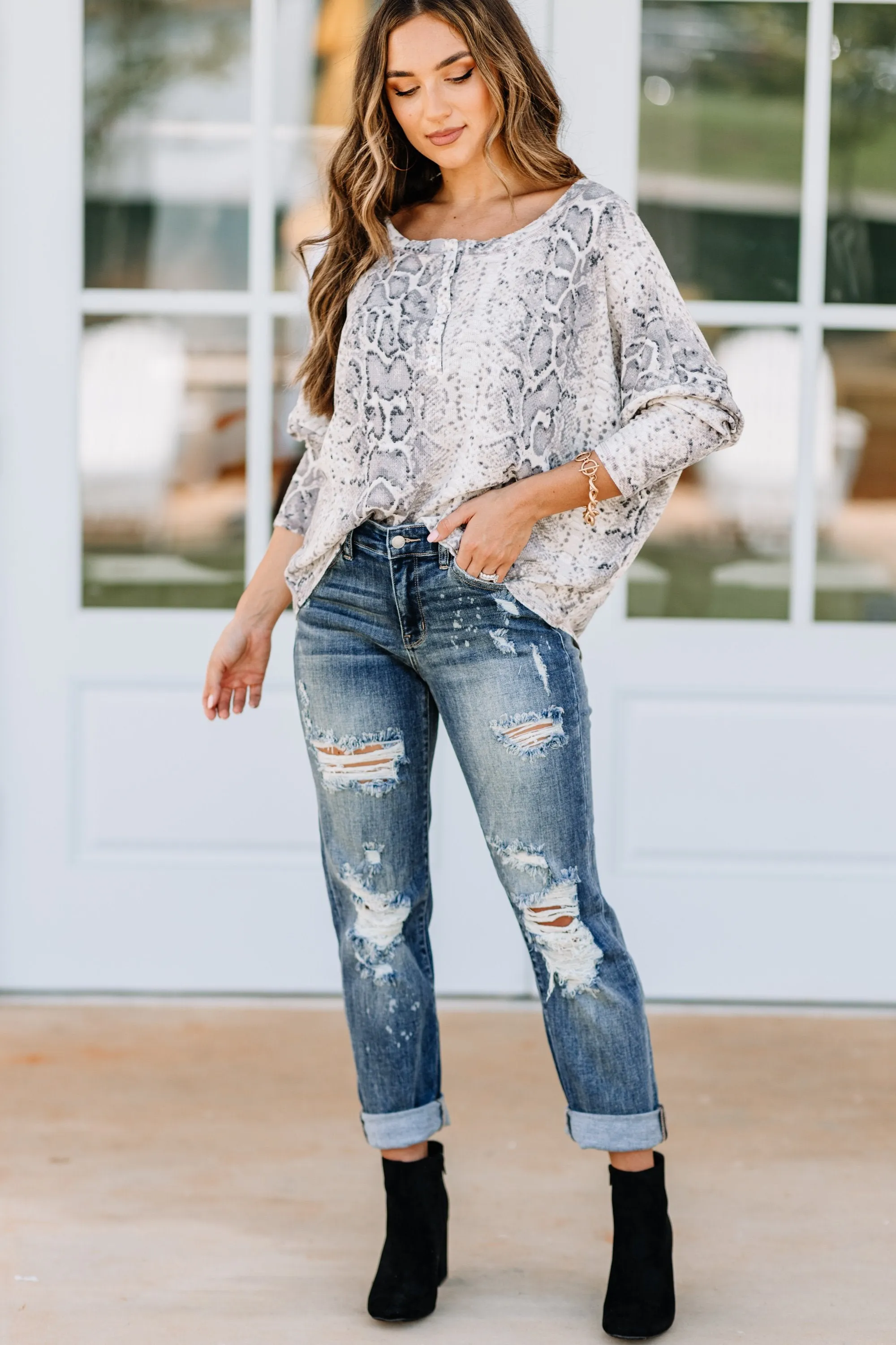 Prime Example Denim Blue Boyfriend Jeans