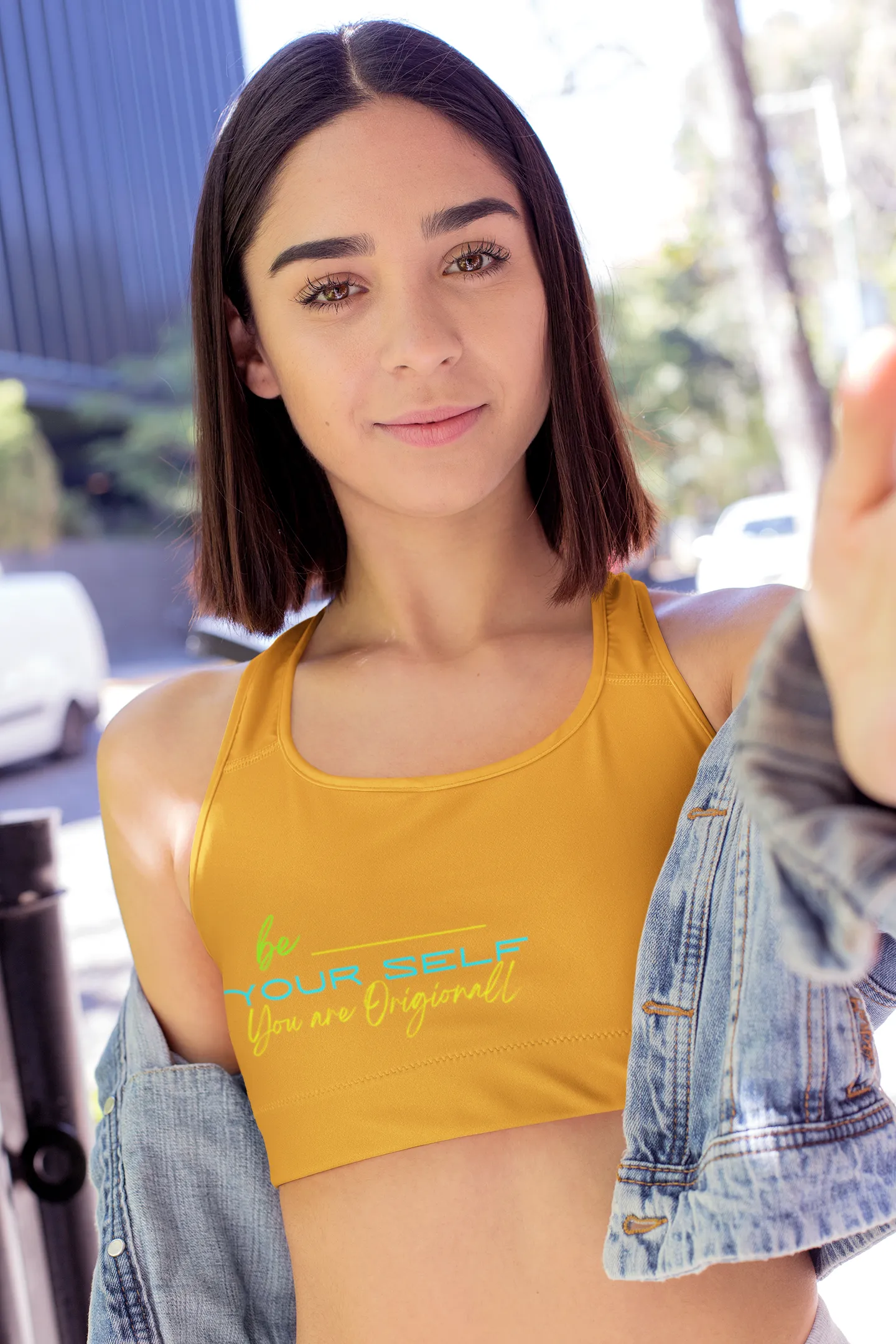 Sports Bra ( Be Yourself ) ORANGE