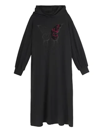 Sweatshirt Loose Hooded Hoodie Dark Mode