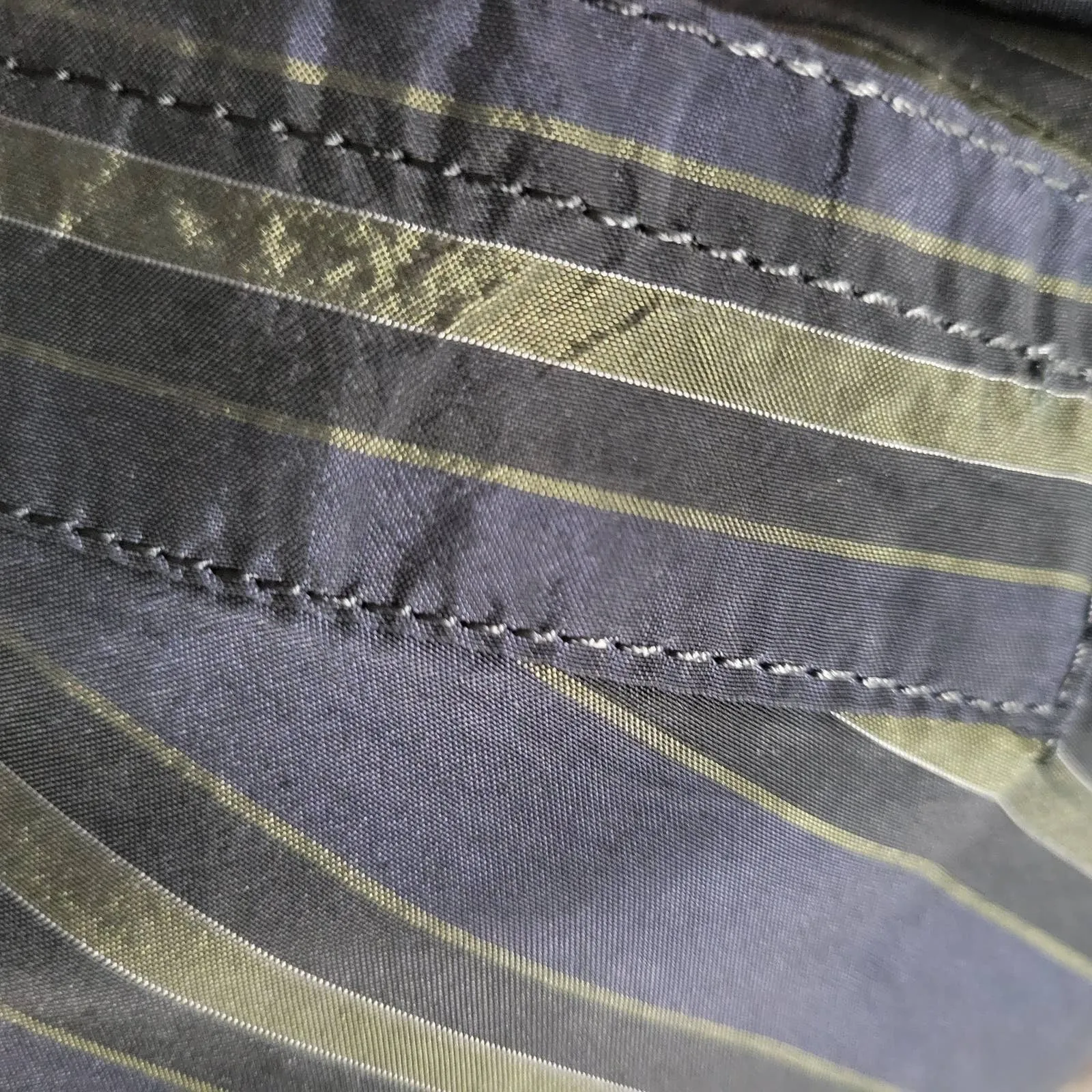 Vince Regiment Trouser Pant Paperbag Waist Striped Cropped Drawstring Size Small
