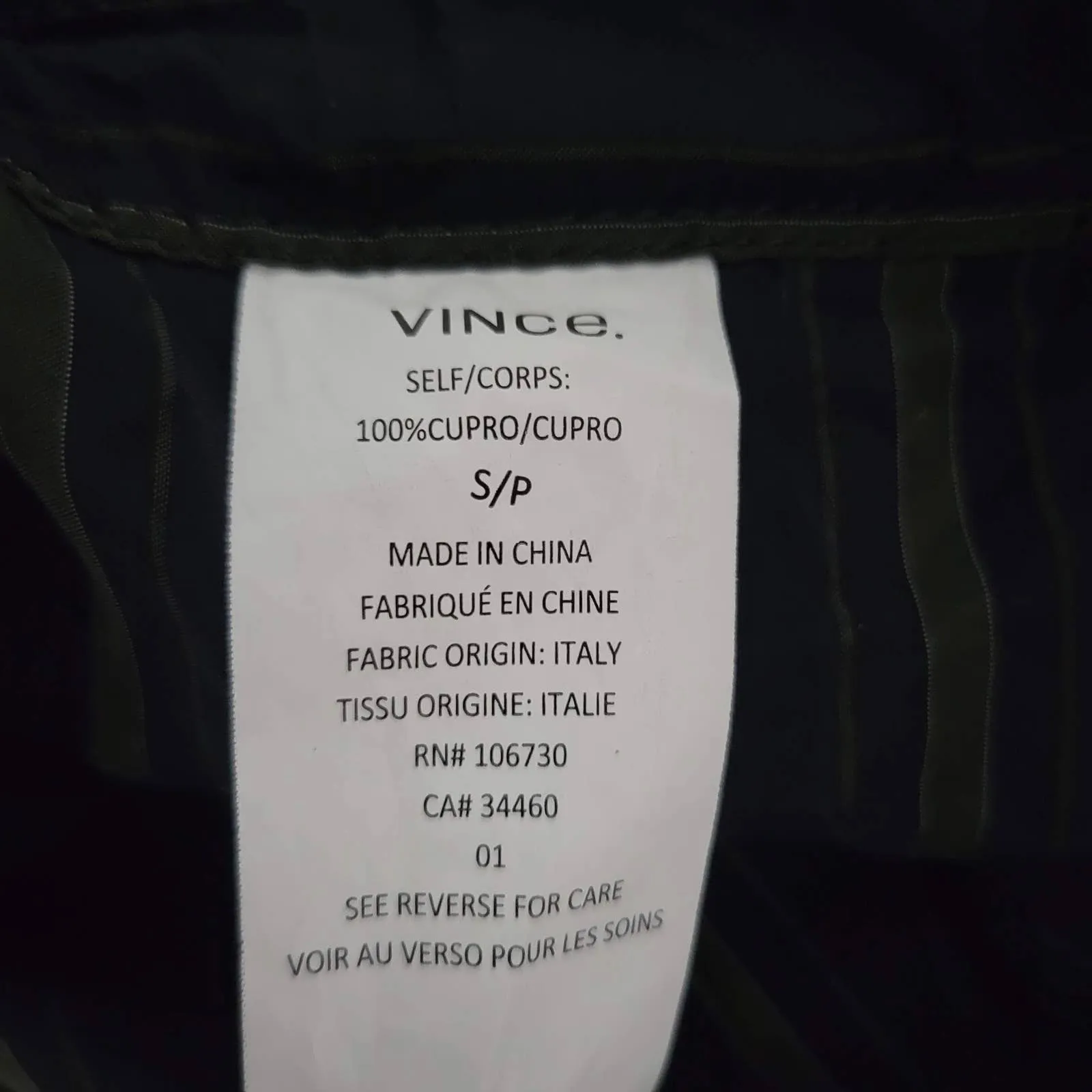 Vince Regiment Trouser Pant Paperbag Waist Striped Cropped Drawstring Size Small